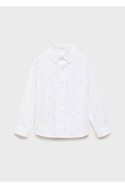 MANGO Baby Desenli Oxford gömlek