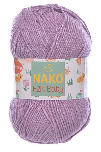 NAKO 5 τμχ Elite Baby Anti-pilling Hand Knitting Yarn Baby Wool Μη πουπουλένιο Bebe Wool 14395 Χυμός σταφυλιού