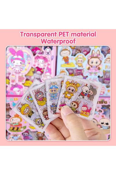 synshop Labubu 570 Pieces 100 Sheets Sticker Set Agenda, Diary, Scrapbook Sticker Sticker