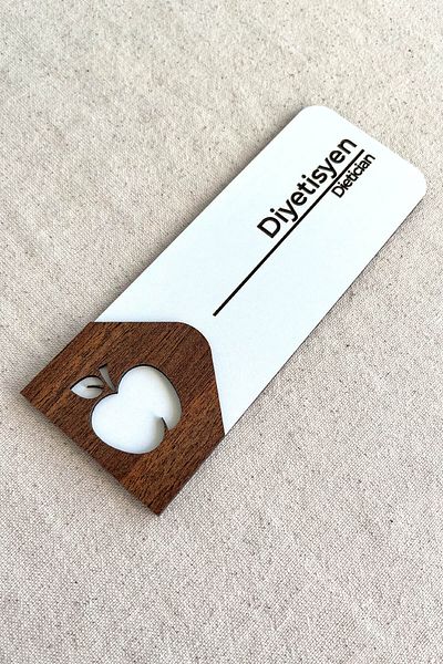 Kuzeylina Dietitian Door Sign – Mdf Examination and Consultation Room Sign |   19X7 cm Double Layer