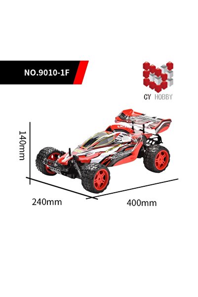 TRUST STORE 9010-1F 1:10 Kumandalı 40 CM Dev Off-Road Araba – Şarjlı, 2.4GHz, Yüksek Hızlı RC Arazi Aracı KIRMI