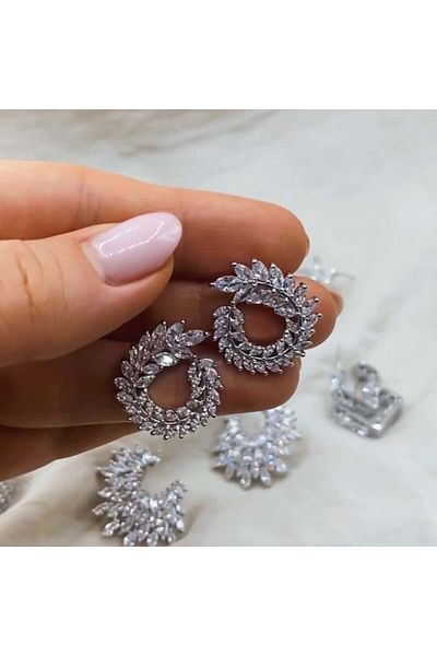MOONGLOW ACCESSORIES Small Mystic Silver Earrings