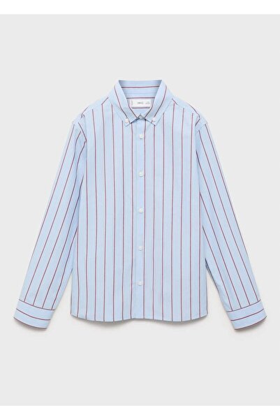 MANGO Kids Pamuklu çizgili gömlek