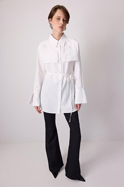 Touché Privé Квіточка мереживна сорочка з попліну