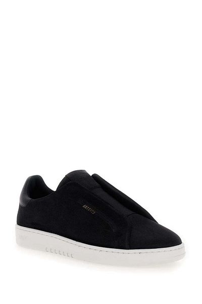 Axel Arigato 'Dice Laceless' Black Low Top Slip-On Sneakers In Suede Man