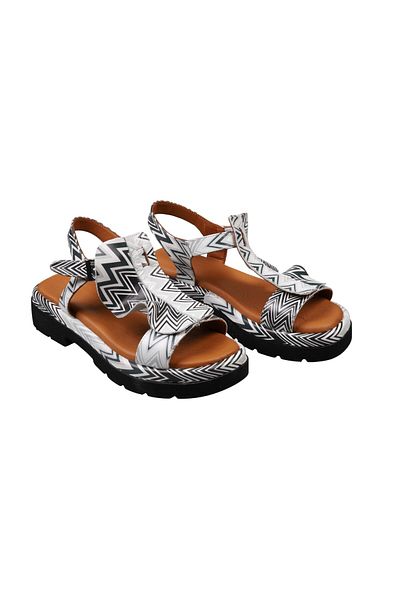 Lady Mia Fleura Genuine Leather Multicolor Women's Sandals