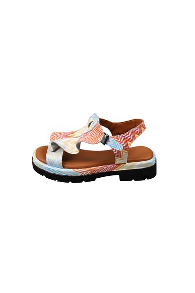 Lady Mia Fleura Genuine Leather Multicolor Women's Sandals