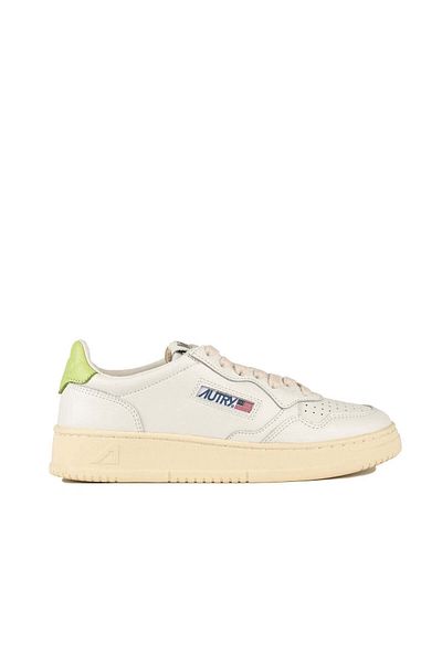 AUTRY Autry Green And White Leather Medalist Low Sneakers