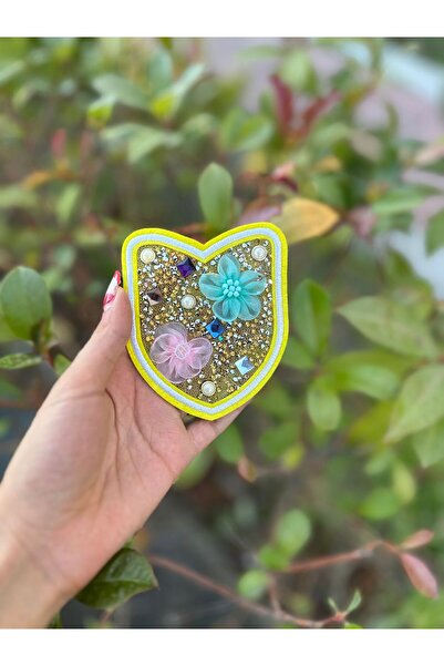 Gönülden Tasarım APLICAȚIE DE CUSUT BURDĂ DE BURDĂ DE FLORE DE PIATRĂ 12X10 C...