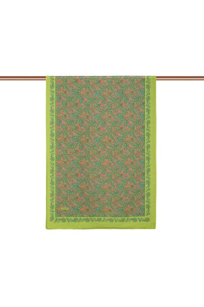 ipekevi Yellow Green Mesopotamia Model 06 Patterned Shawl