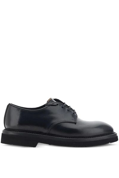 Premiata Black Leather Classic Shoes 32102-1