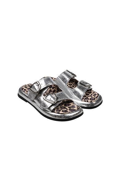 Lady Mia Bella Genuine Leather Buckle Women's Slippers