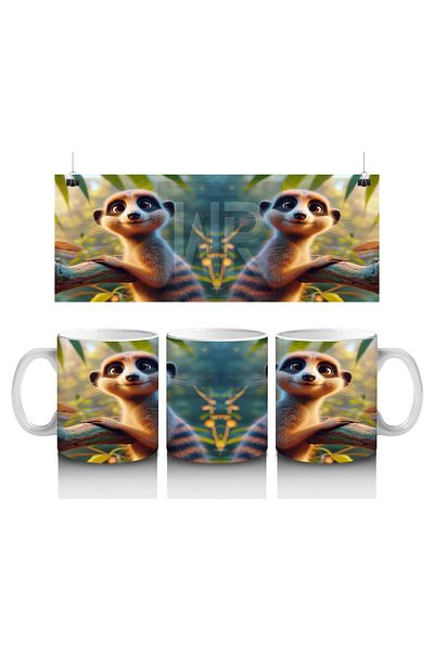 DERWARDEIN Curious and Curious Patterned Mug That Makes Children Love Milk