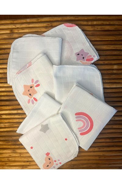 azizden 7 Pack Muslin Baby Mouth Wipes 100% Organic Cotton