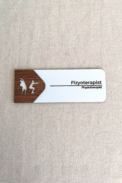 Kuzeylina Physiotherapist Door Sign – Mdf Consultation and Examination Room Sign |   19X7 cm Double Layer