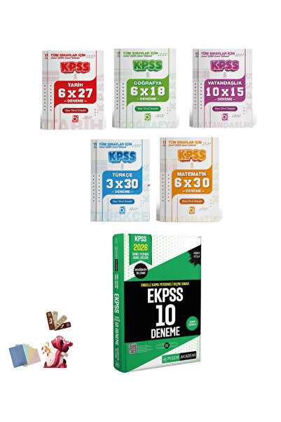 Bi bigelio 2026 EKPSS Lise Ortaöğretim Ön Lisans Çözümlü Deneme Seti 6 Kitap ...