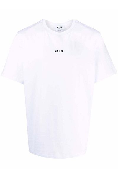 MSGM Msgm Cotton T-Shirt With Front Printed Logo