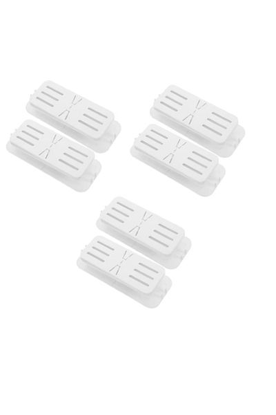OEM Set 6 suporturi autoadezive pentru priza, 13.5 x 5.5 x 2.7 cm, plastic, alb