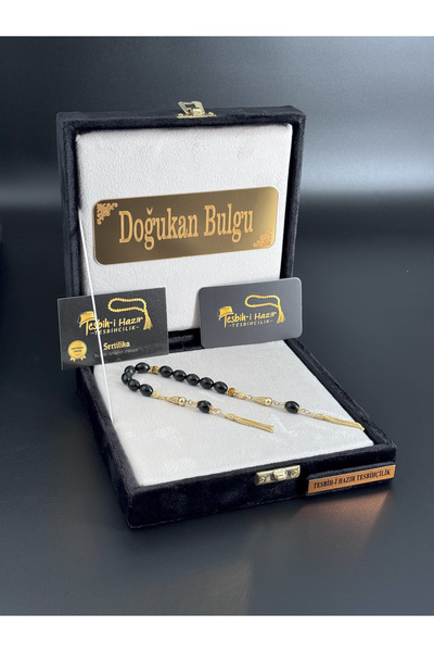 Tesbih-i Hazır Tesbihçilik ZAZA TESBİH Ateş Kehribar Zaza Tesbih 14K Altın Ka...