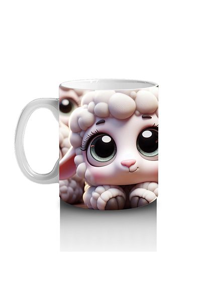 DERWARDEIN Cotton Wool Lamb Mug Cup That Makes Children Love Milk