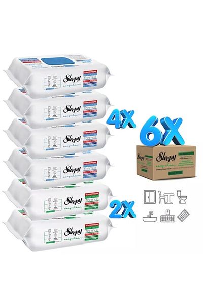Sleepy PACHET - 6 X Servetele Umede Sleepy Easy Clean Multisuprafete, 100 Buc