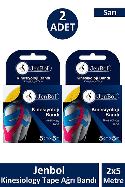 Seddar Collection Jenbol Kinesiology Tape Pain Tape 5 cm X 5 m - Yellow 2 Pieces