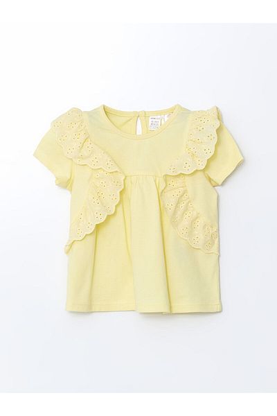 LC Waikiki Crew Neck Basic Girls' Blouse and Leggings 2-Piece