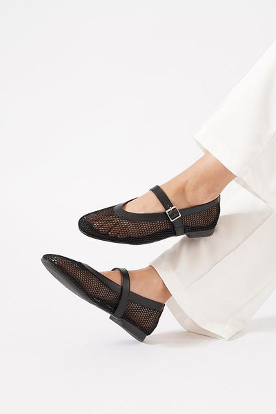 Moda Pie Loney Complete Mesh Women's Ballerina Black