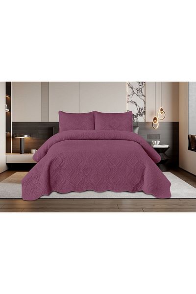 FIONNA.RO 3 Piece Velvet Duvet Cover Set - Light Purple