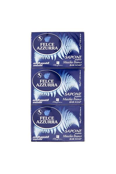 Felce Azzurra Set Solid Soap Felce Azzurra White Musk Fragrance, 3 pieces x 100g