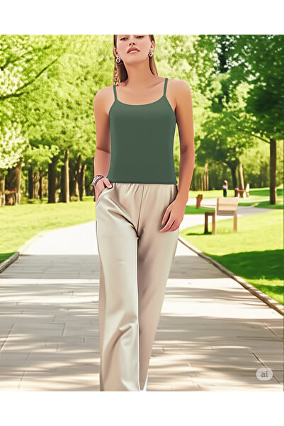 ÇELEBİ STYLE Γυναικεία μπλούζα με λουράκια Crop Tank Top Body