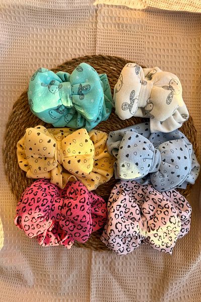 MASENKIDS Baby Bone Bandana Double Layer Bow Set of 6
