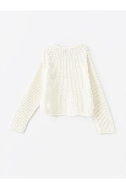 LC Waikiki Bisiklet Yaka Uzun Kollu Kız Çocuk Triko Kazak