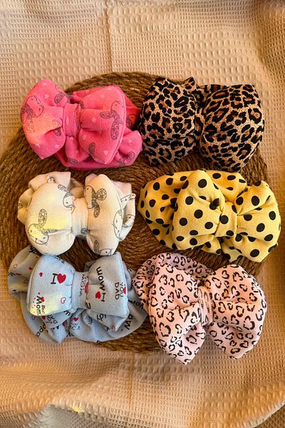 MASENKIDS Baby Bone Bandana Double Layer Bow Set of 6