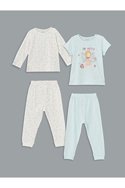 LC Waikiki Özmarka New Season Printed Baby Girl Pajama Set 2-Piece