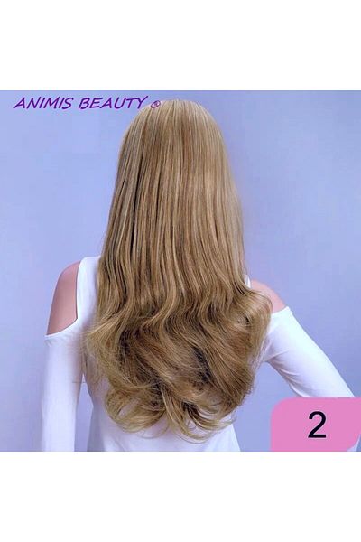 animis beauty Blonde half wig NISIPIU, braid with cap, synthetic fiber with natural look, long hair, 60 cm