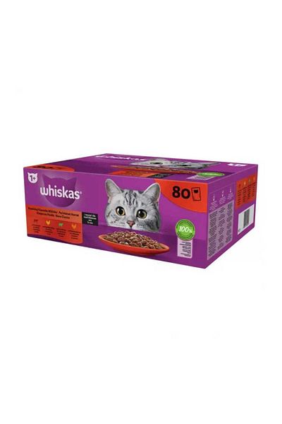 Whiskas Wet Cat Food, Classic Meat Selections in Gravy, Mix 80 x 85 g