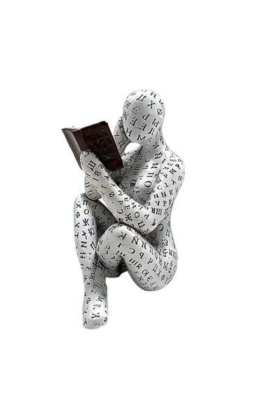 ve Reading woman figurine, VeliumCraft, 12.7 x 8.2cm, modern decorative statue