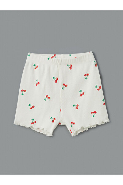LC Waikiki Kiraz Baskılı Kız Bebek Şortlu Pijama