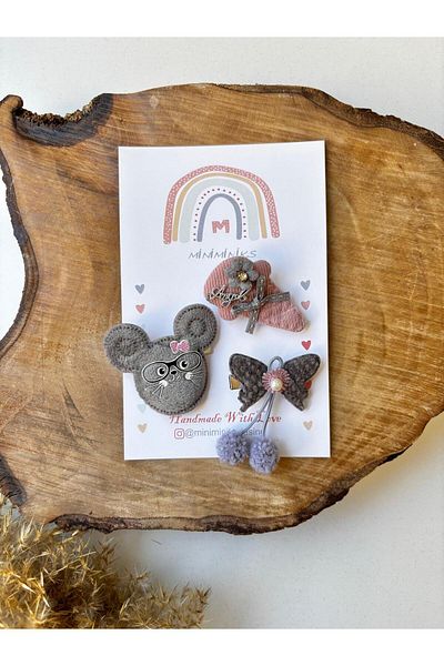 Miniminiksdesing 3 Piece Buckle Set with Cute Accessories