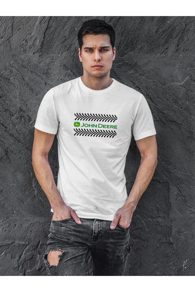 ONUR KANGAL John Deere Tractor Printed Crew Neck Premium T-Shirt -Tm2040