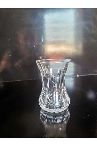 Paşabahçe 6 adet mum ışığı desen kristal işleme ince belli çay bardağı