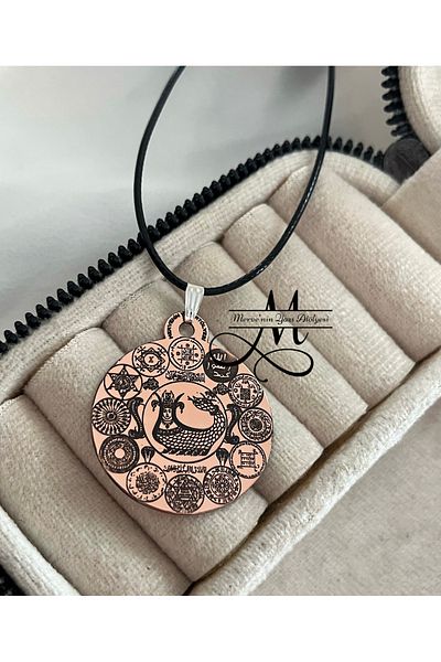 MerveninYaziAtolyesi Şah-I Nur Pure Copper Necklace (Şahmeran)