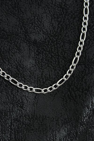 Toptan Bulurum 316L Steel Classic Figaro Chain Model Silver Color Men's Necklace