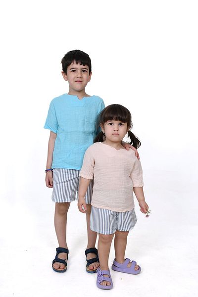 Enhitbaby Double Layer Muslin Striped Shorts