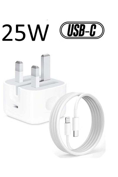 Generic iPhone 25W Fast Charger | USB C Wall Fast Charger with USB C to Lightning Cable Compatible with iPho