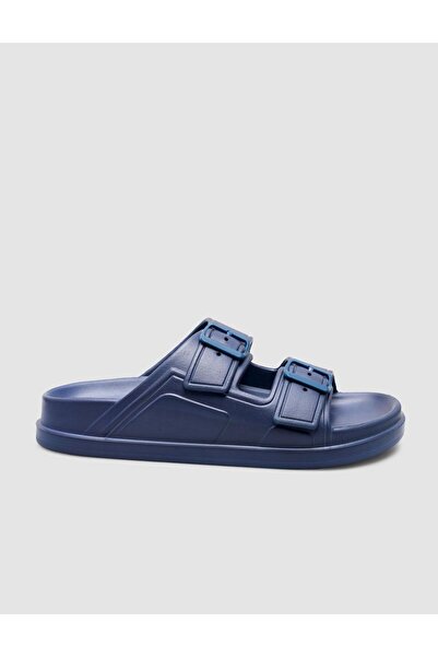 Cabani Capri Premium Çift Tokalı Lacivert Eva Erkek Terlik