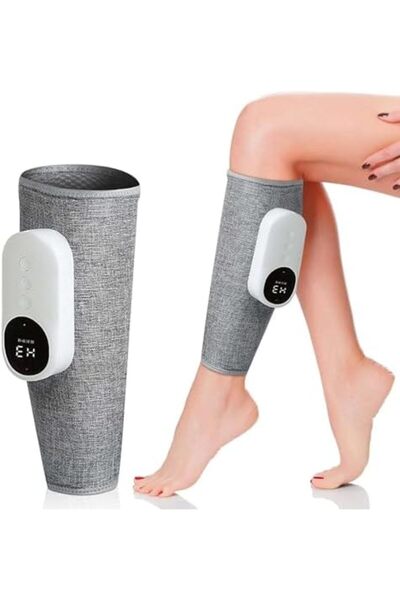 Hope Upgraded Leg Compression Massager Electric Calf Foot Massager with Heat Cordless Muscle Ma