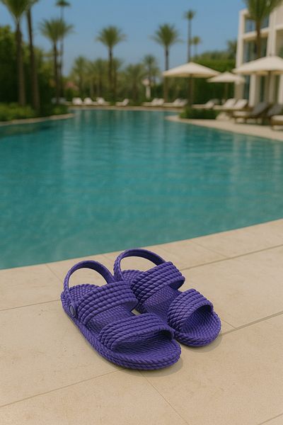 Behtah Kundura Summer Adjustable Straw Look Non-Slip Sole Slippers Balcony Pool Seaside Pool Daily Slippers