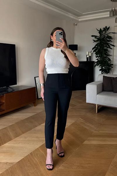 Tuba Butik High Waist Classic Women's Pants